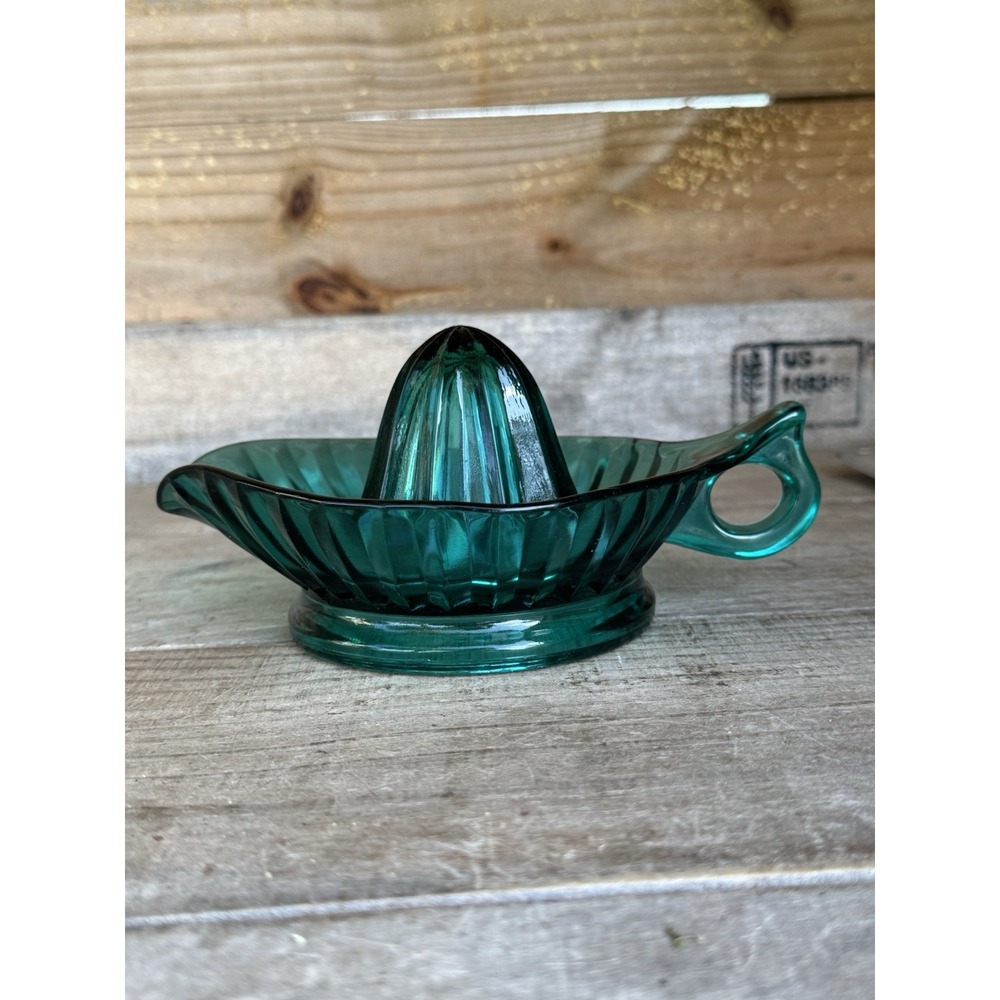 Vintage Jeanette Glass - Ultramarine‎ Pattern Juicer, Depression Glass Juicer